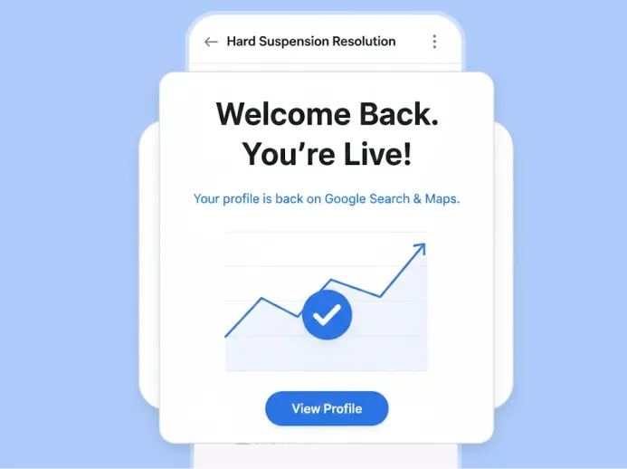 Google Business Profile hard suspension resolved and listing reinstated on Google Search and Maps